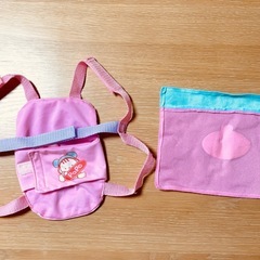 ぽぽちゃんの抱っこ紐　ネネちゃん掛け布団　2点セット　おままごと　の画像