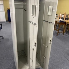 アルプススチール  スチールロッカー　オフィスロッカー2連　オフィス家具の画像