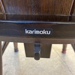 A2510-382 karimoku RUSTIC  ダイニングチェア① ヴィンテージ ダークブラウン キズ汚れ有りの画像