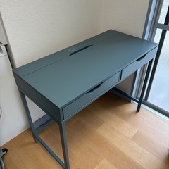 IKEA アレクス　デスク　ブルーの画像