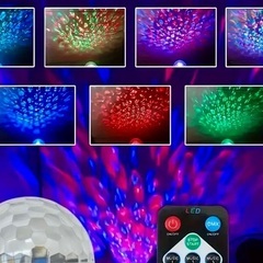 ★LEDプロジェクションライト★リモコン付きUSB電源オーロラナイトライト ★ 7色モード★の画像