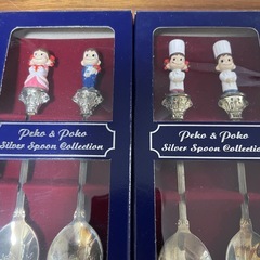 不二家 ペコ&ポコちゃんシルバースプーンコレクション  Peko & Poko Silver Spoon Collectionの画像