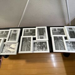 ニトリ　ホワイト　4面フォトフレーム　3個の画像