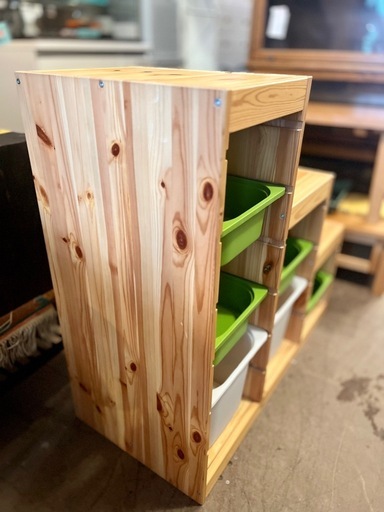《売約済》IKEA イケア トロファスト TROFAST おもちゃ収納 子供収納 キッズ収納 階段収納 ボックス収納 カラーボックス 天然木 収納棚 収納ボックス 木製 キッズ家具