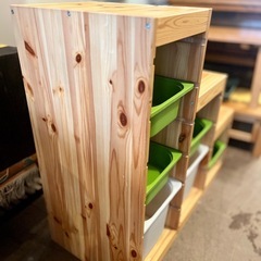 【武蔵小山店】  IKEA イケア トロファスト TROFAST おもちゃ収納 子供収納 キッズ収納 階段収納 ボックス収納 カラーボックス 天然木 収納棚 収納ボックス 木製 キッズ家具の画像