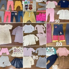 【激安】ベビー服　80 90サイズ　大量　まとめ売り　　57枚　女の子の画像
