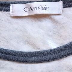 Calvin Klein グレー系 難あり ラグランスリーブ Tシャツ サイズLの画像