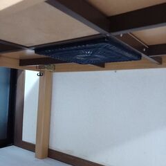 こたつテーブル　ダイニングテーブルセット　こたつ掛け布団付きの画像