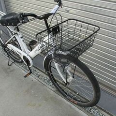 E627　★限定特価★ 中古自転車 【27.5インチ　軽快車ホワイト　6段　LEDオートライト 】の画像