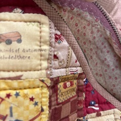 カントリー　
パッチワークバッグ　レッド系の画像