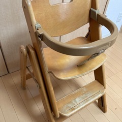 ハイチェア　木製の画像