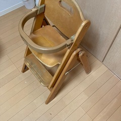 ハイチェア　木製の画像