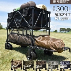 ライシン　２段キャリーワゴン 　ライトネイビーわの画像