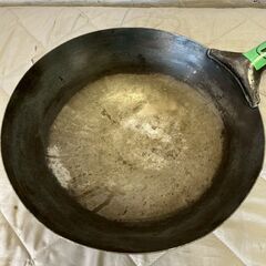 中華鍋 33cm 厨房 厨房機器 店舗 店舗用品 調理器具 キッチン用品 本格鍋 片手鍋 フライパン 鍋 調理鍋 ① A0742YGの画像