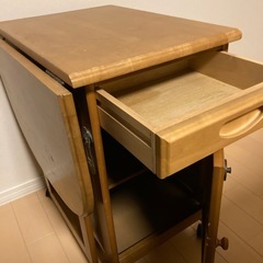 中古　片バタワゴン　キッチンワゴン　サイドテーブルの画像