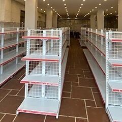 「業務用」什器 店舗展示棚 W90×H180 店舗什器 陳列棚 コンビニの画像