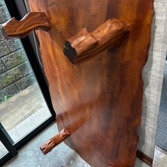 天然木　一枚板　座卓　テーブルの画像