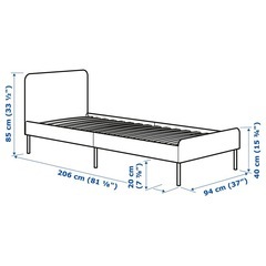 IKEA シングル ベッドフーム 半年使用 びひ美品の画像