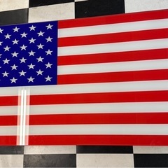 ガラス　ローテーブル　アメリカ国旗柄　おしゃれの画像