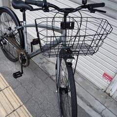 SOUTHERNPORT[サザンポート]COM.SPORT 27吋シティサイクル 外装6段/LEDオート(クールグレーＸブラック)の画像