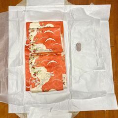【おまとめ購入1000円割引】女の子7歳　七五三のオレンジ色系着物　川崎近辺なら追加費用でお届け可の画像