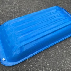 大型　ソリ　そり　丈夫　頑丈　運搬　外遊び　雪遊び　ウィンタースポーツ　ワカサギ釣り　紐付き　(青)　中古　④の画像