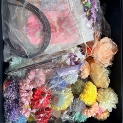 ヘア飾り用の素材 花素材の画像