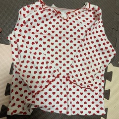 綿100％　　ハートパジャマ90サイズの画像