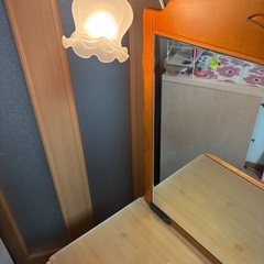 お話し中ニトリ　カントリー調ウッドドレッサーの画像
