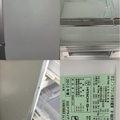 A1733🌟配送♻️設置可能‼️2012年製日立　6ドア　620L冷蔵庫R-B6200🌟動作確認済⭕️保証付き✅の画像