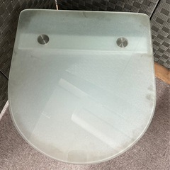 サイドテーブル 天板ガラス キャスター付きの画像