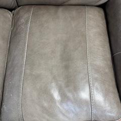 Ashley Furniture 本革ソファ✨ブラウンレザー／2.5人掛け【神戸市引き取り限定】の画像