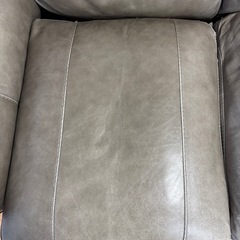 Ashley Furniture 本革ソファ✨ブラウンレザー／2.5人掛け【神戸市引き取り限定】の画像