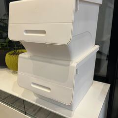 フラップ式収納ケース2個の画像
