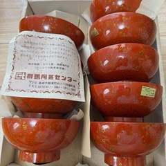 漆塗り　茶碗　お椀の画像