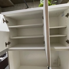 NITORI ニトリ 食器棚 キッチンボード 生活家具 ホワイト キッチン収納 収納家具 1026-012の画像