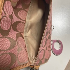 COACH コーチ シグネチャー 長財布 ピンク キーホルダーセットの画像