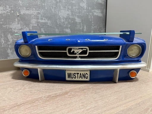 希少】FORD MUSTANG 壁掛けインテリア／ガラス棚付きオブジェ