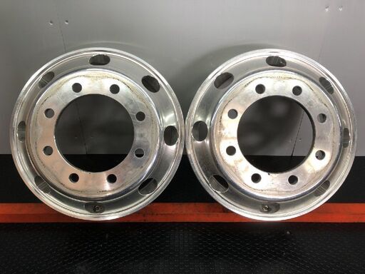 BS BRIDGESTONE タフブライト トラックホイール 19.5インチ 2本 6.75L8HPCD275+147 iso式 平面座 4軸低床　(SHZ002)