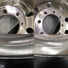 BS BRIDGESTONE タフブライト トラックホイール 19.5インチ 2本 6.75L8HPCD275+147 iso式 平面座 4軸低床　(SHZ004)の画像