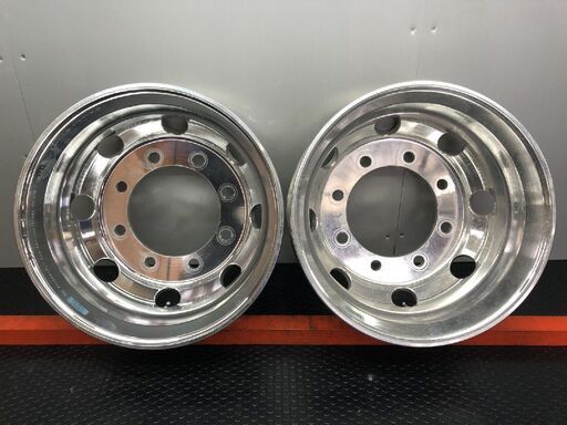 BS BRIDGESTONE タフブライト トラックホイール 19.5インチ 2本 6.75L8HPCD275+147 iso式 平面座 4軸低床　(SHZ005)