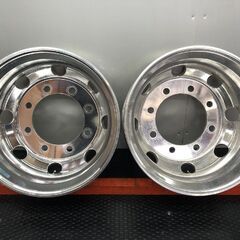 BS BRIDGESTONE タフブライト トラックホイール 19.5インチ 2本 6.75L8HPCD275+147 iso式 平面座 4軸低床　(SHZ005) の画像