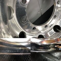 BS BRIDGESTONE タフブライト トラックホイール 19.5インチ 2本 6.75L8HPCD275+147 iso式 平面座 4軸低床　(SHZ005) の画像