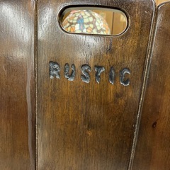 A2510-383　karimoku RUSTIC  ダイニングチェア② ヴィンテージ ダークブラウン キズ汚れ有りの画像