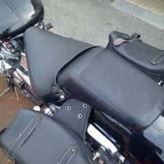 NO.5496 　ホンダ　シャドウ４００スラッシャー　水冷Ｖツインエンジン　サイドバック付き　ブラック☆彡の画像