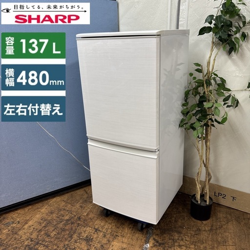 I408 ? SHARP 冷蔵庫 (137L) 2ドア ⭐ 動作確認済 ⭐ クリーニング済