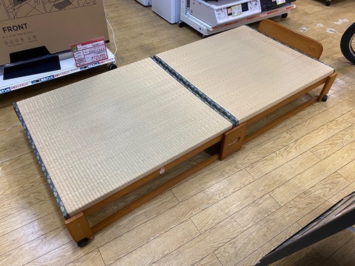 11/6値下げしました?和テイスト?中居木工　折りたたみベッド畳 ロータイプ シングル 和風　No.2633