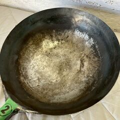 中華鍋 36cm 厨房 厨房機器 店舗 店舗用品 調理器具 キッチン用品 本格鍋 片手鍋 フライパン 鍋 調理鍋 ② A0743YGの画像