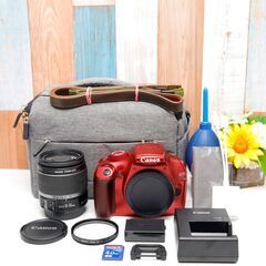 【全国送料無料】 Canon EOS Kiss X50✨ショット数極わずか!!✨手振れ補正付き レンズセット スマホ転送OK ズームセット✨ 届いたらすぐに使えます✨ キヤノン キャノンの画像
