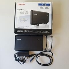 【美品】東芝 純正 タイムシフトマシン対応 USBハードディスク 4TB TOSHIBA REGZA THD-400V3 HDDの画像